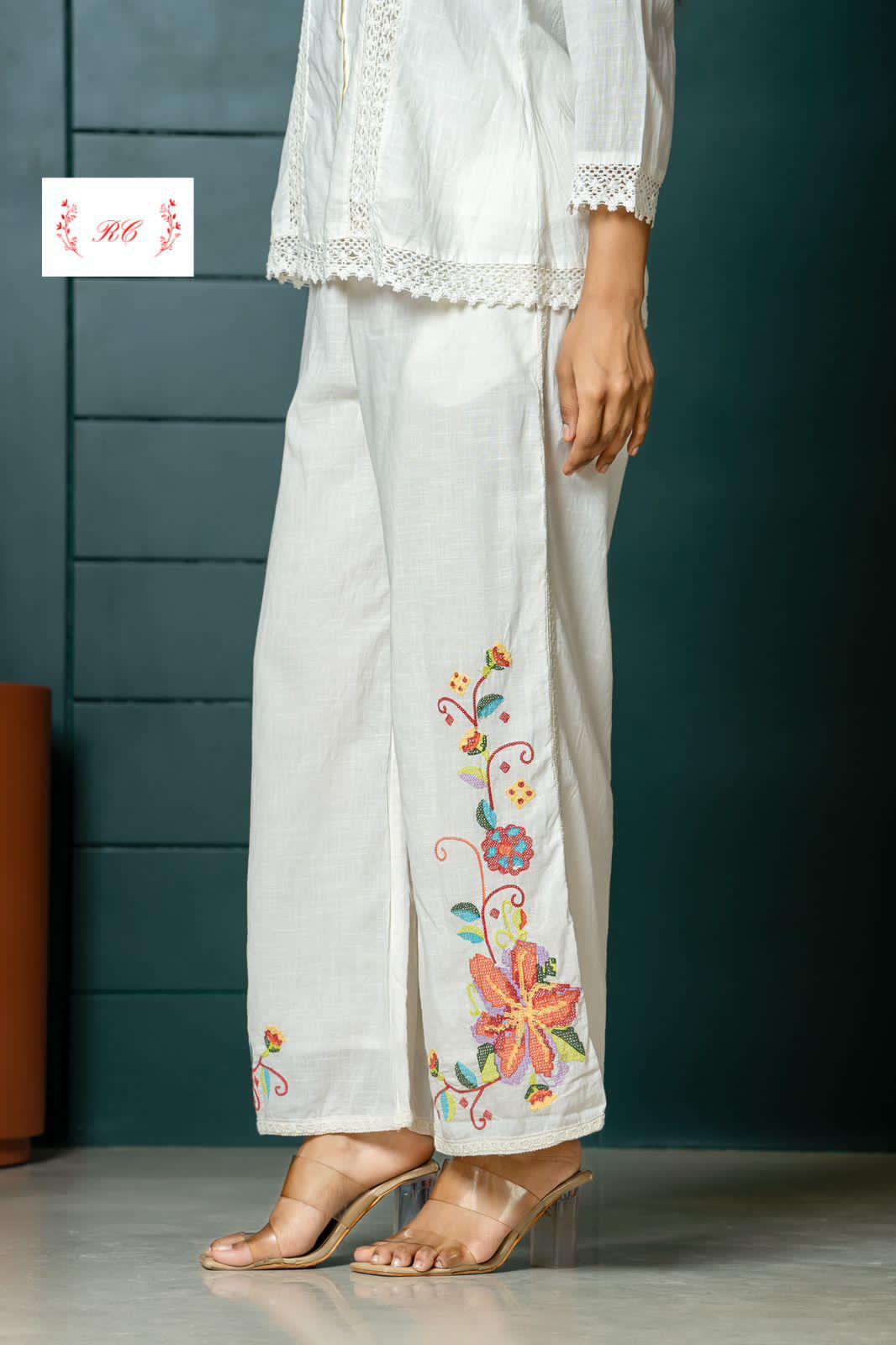 Pure Linen Ready to Wear Co-ord Set Rc15358