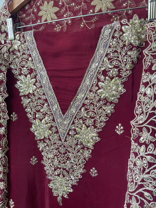 Organza crepe unstitched ladies suit Rc17744 (a)