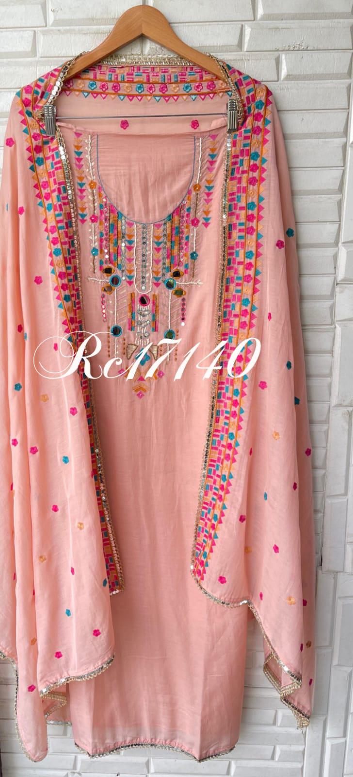 Mul chanderi unstitched ladies suit Rc17140 (b)