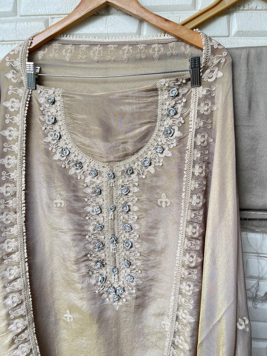 Shimmer silk unstitched ladies suit Rc17602 (b)
