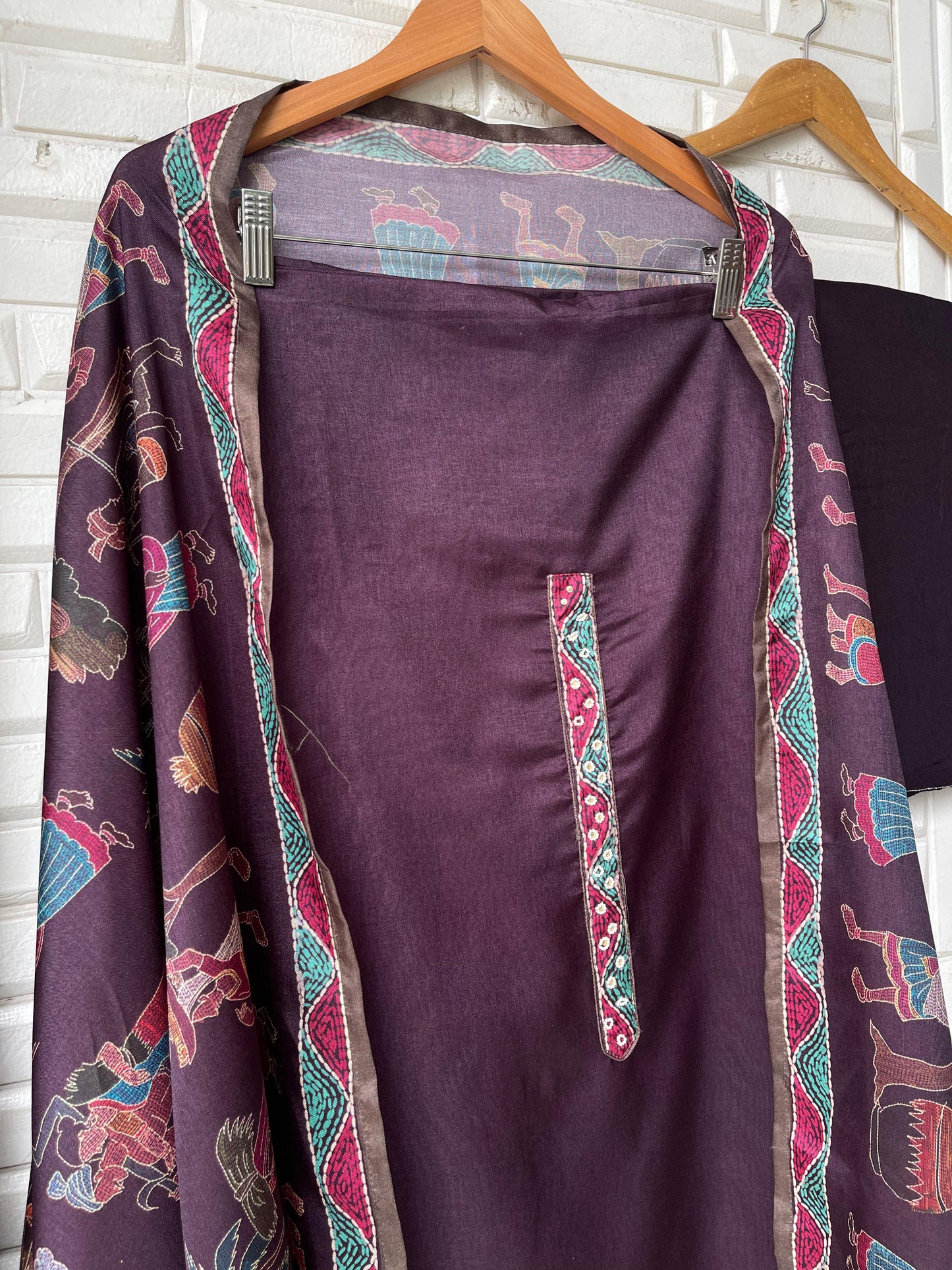 tasser silk unstitched ladies suit Rc17530