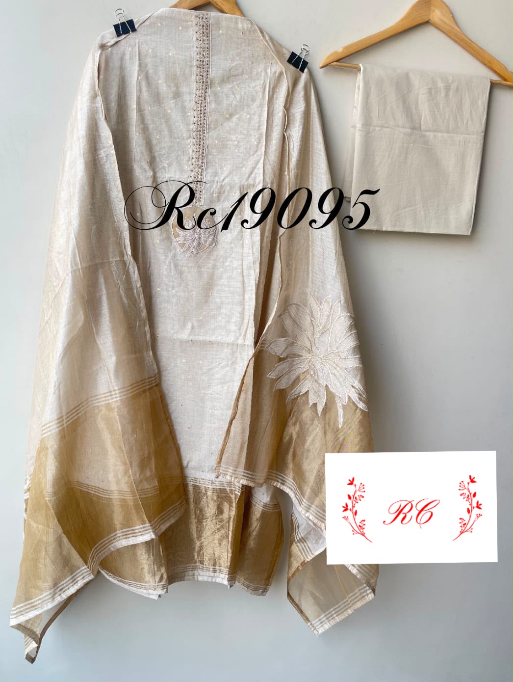 Banarasi mul chanderi ladies unstitched suit Rc19095