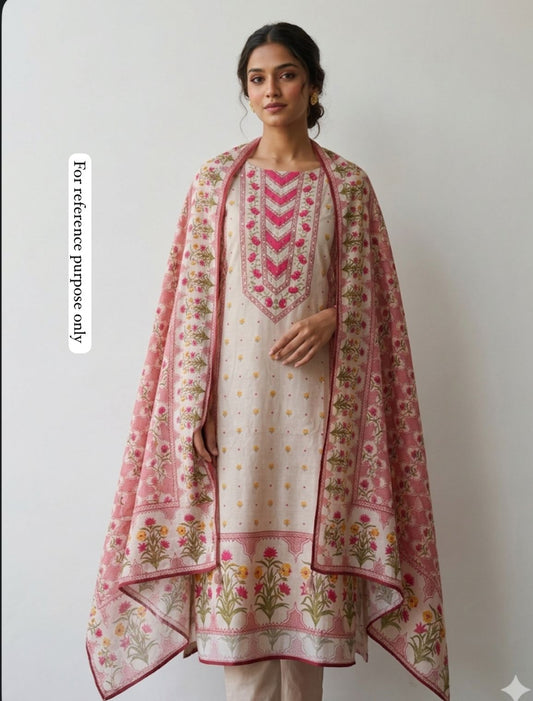 Muslin printed unstitched ladies suit Rc18755