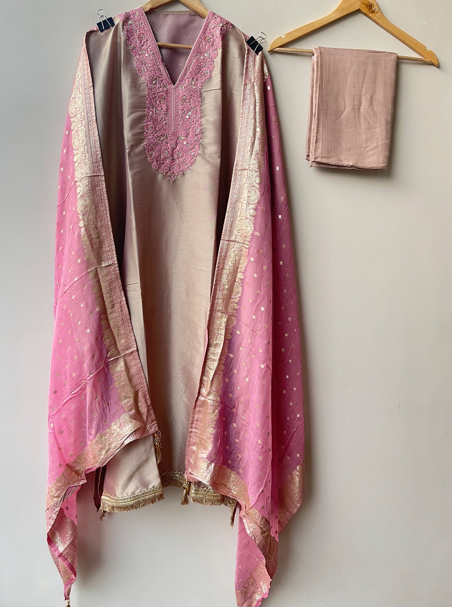 Pure Giraffe Shimmer Silk Luxury Unstitched Suit Set