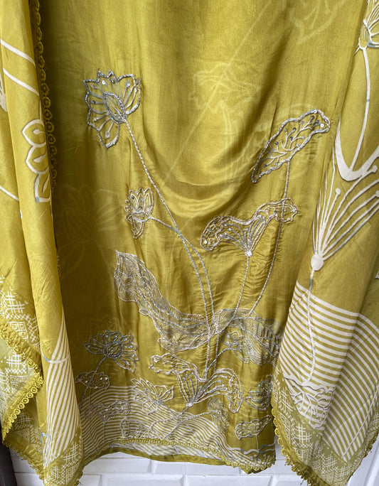 Shimmer silk unstitched ladies suit Rc17489