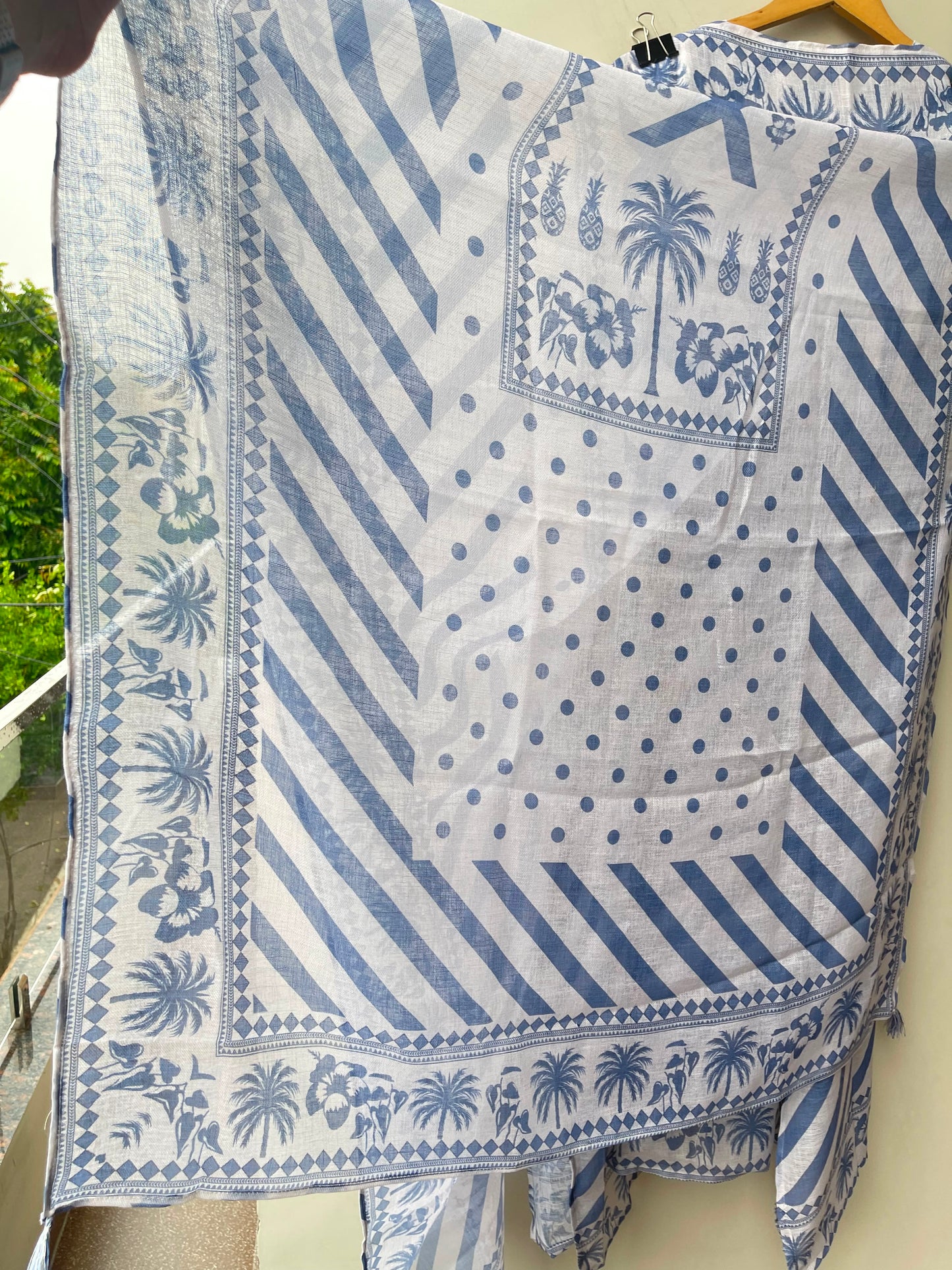 Linen printed unstitched ladies suit Rc19078