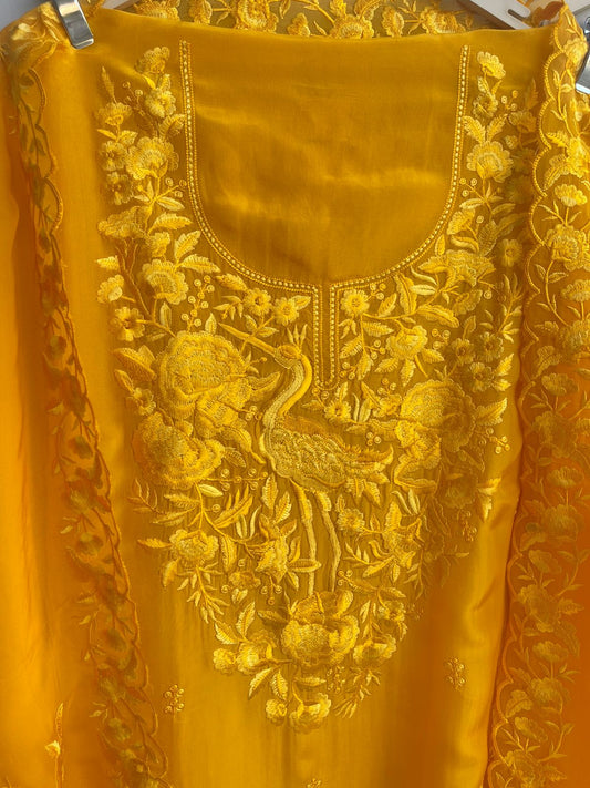 Crape silk unstitched ladies suit Rc17893 (a)