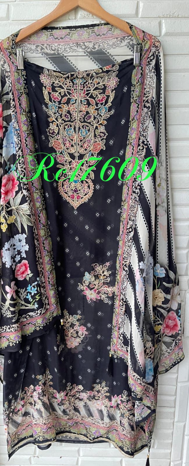 Organza unstitched ladies suit Rc17609