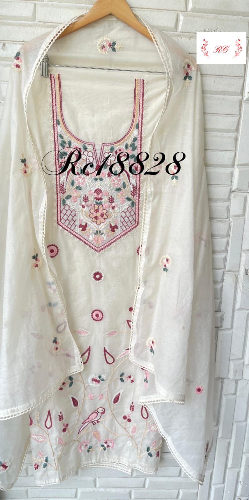 Mul Chanderi Unstitched Ladies Suit RC18828 โ view 10