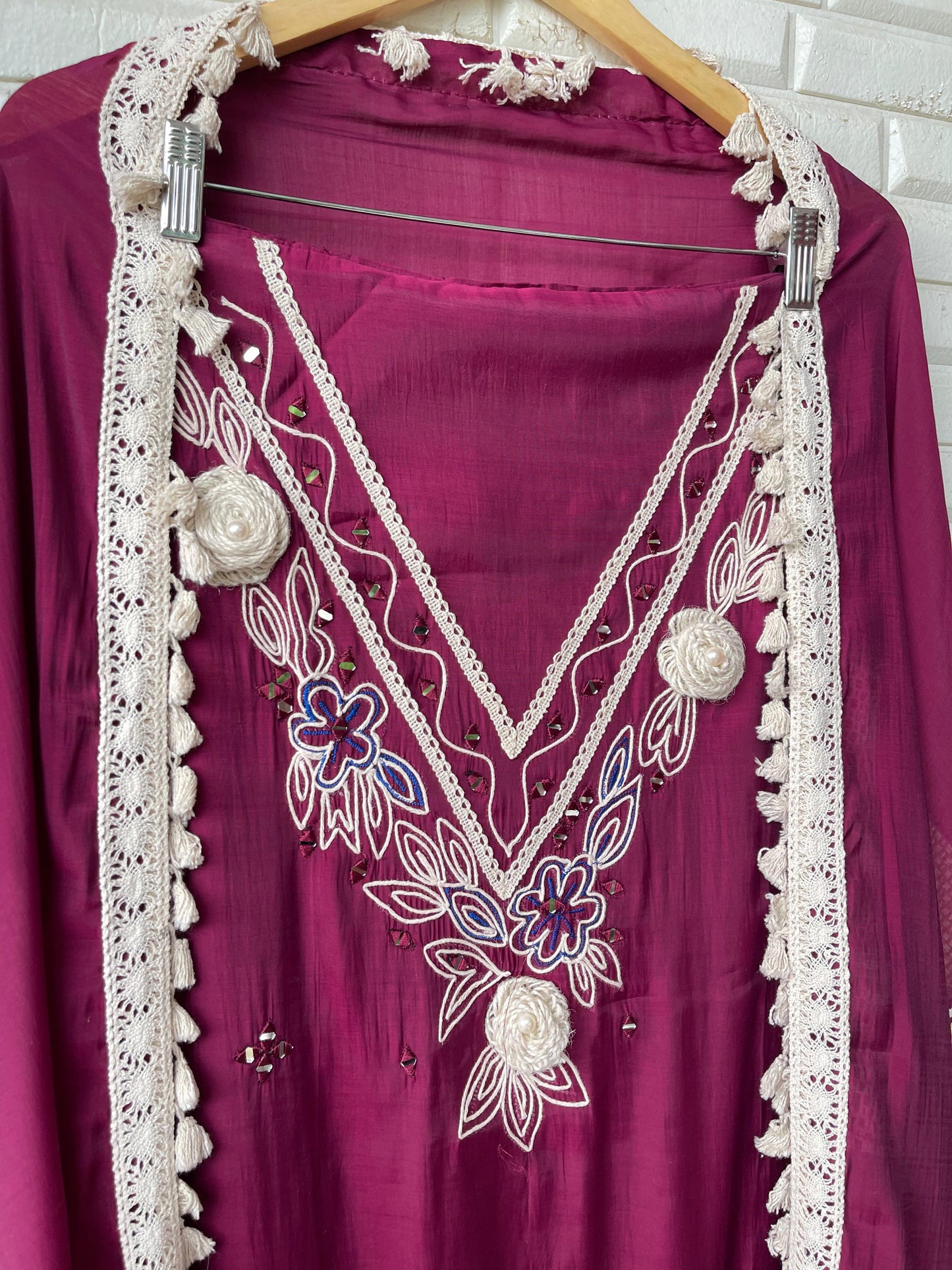 Mul chanderi unstitched ladies suit Rc17664