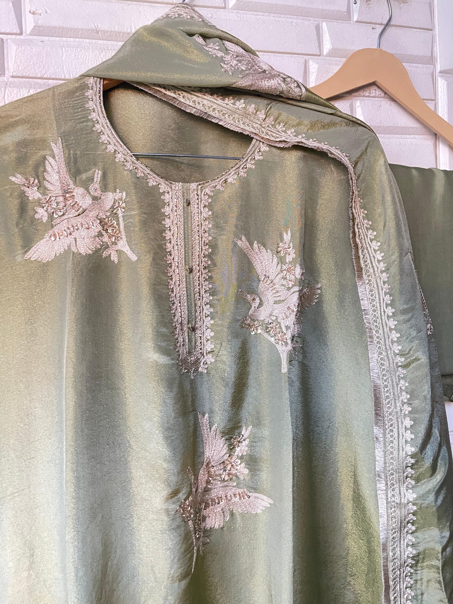 Shimmer silk unstitched ladies suit Rc17582 (b)