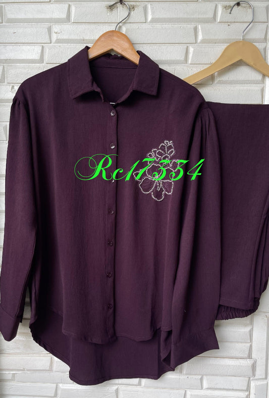 Soft georgette readymade ladies coord set Rc17334 (b)