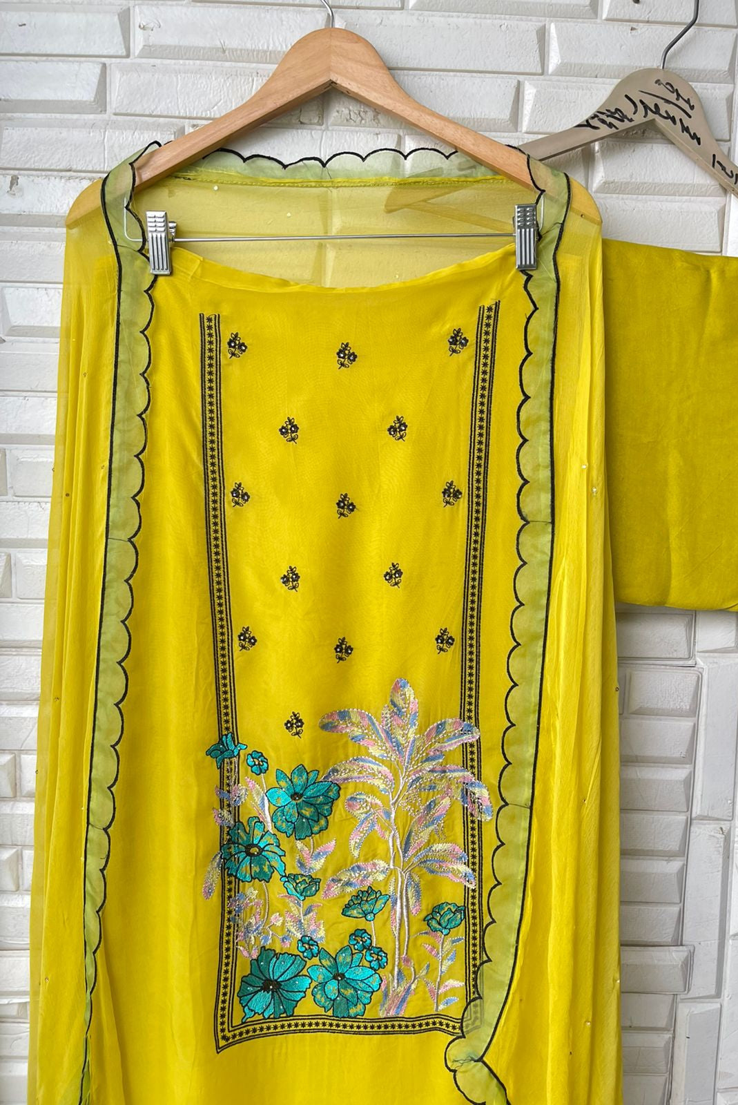 Organza unstitched ladies suit
