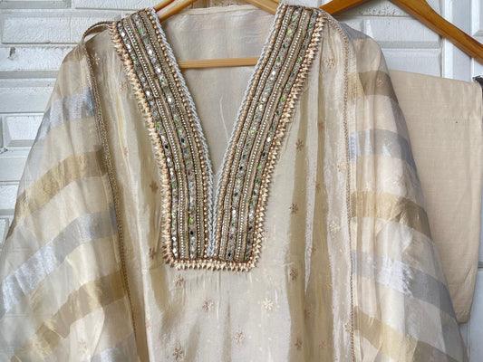 Shimmer silk unstitched ladies suit Rc17520