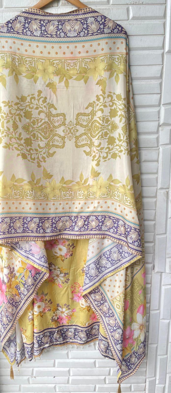 Muslin Printed Unstitched Ladies Suit Rc17247