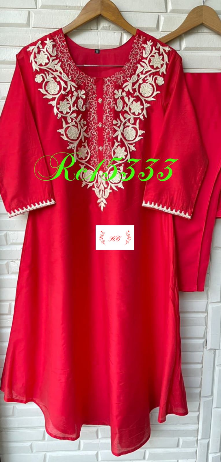 Chanderi cotton readymade ladies suit Rc15333