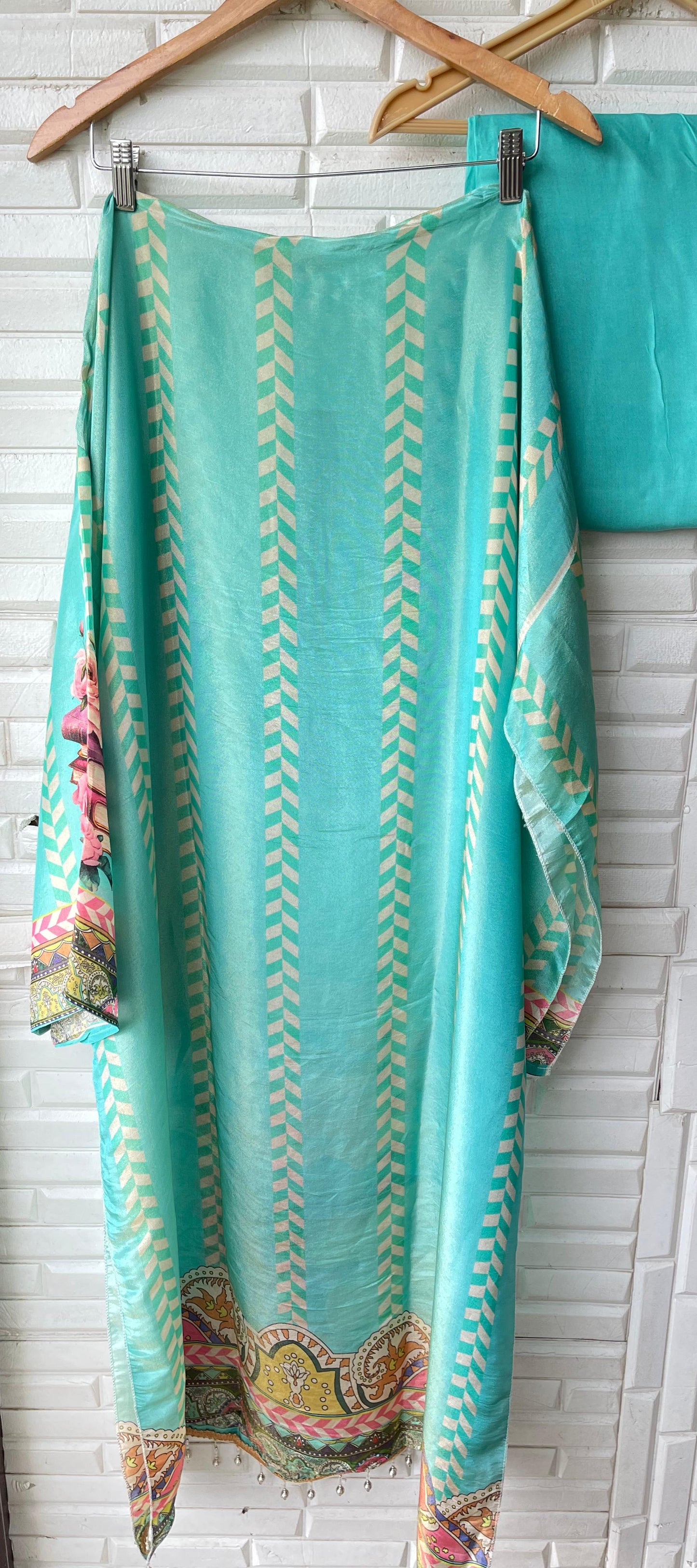 Shimmer silk unstitched ladies suit Rc17665