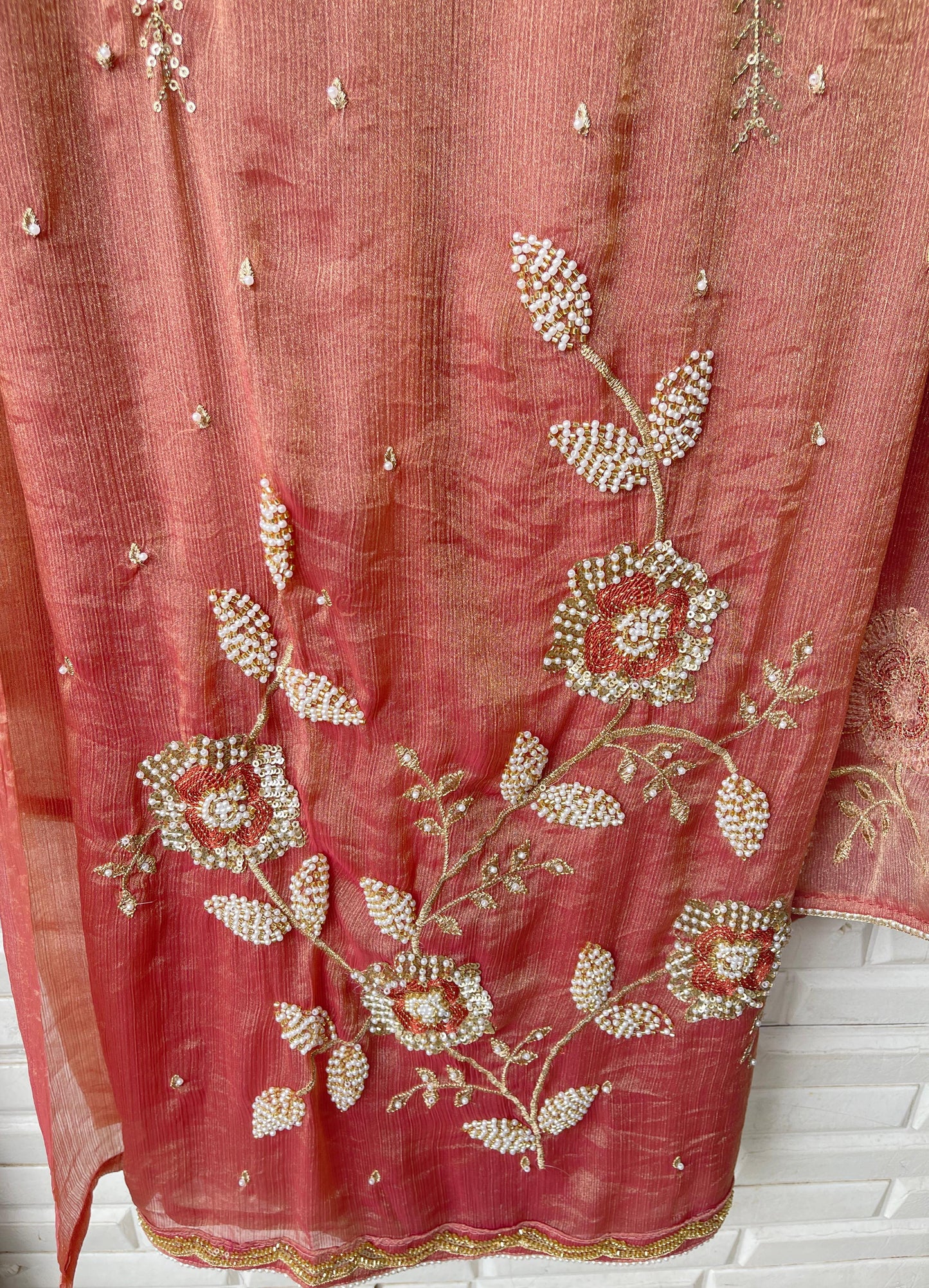 Crushed chinnon silk unstitched ladies suit Rc17661 (a)