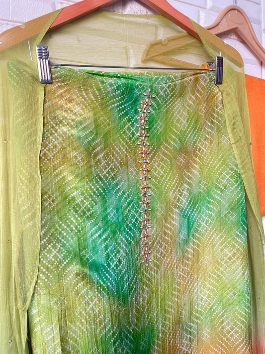 Tissue shimmer silk unstitched ladies suit Rc17736 (c)