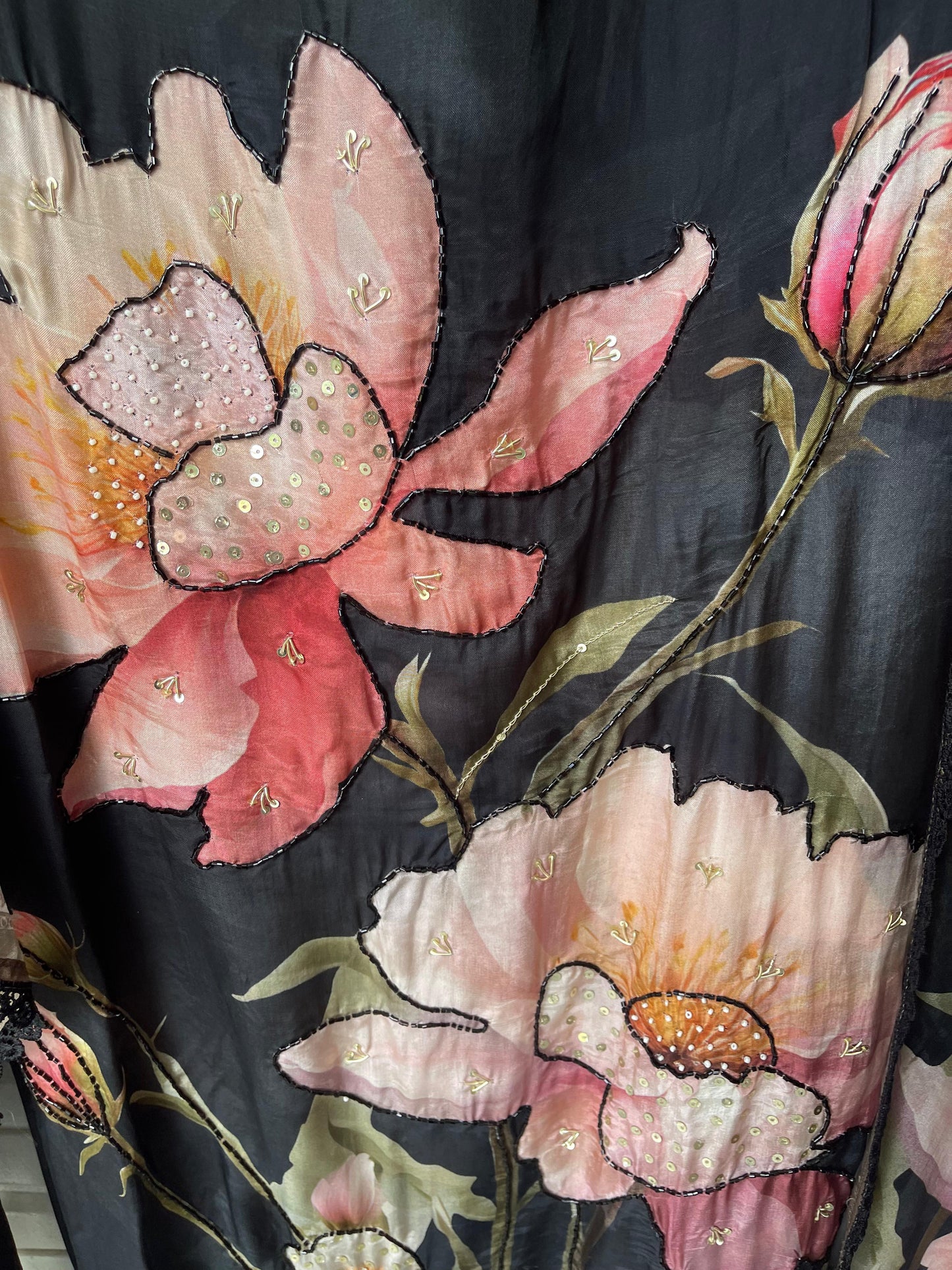 Pure crepe satin unstitched ladies suit Rc17715