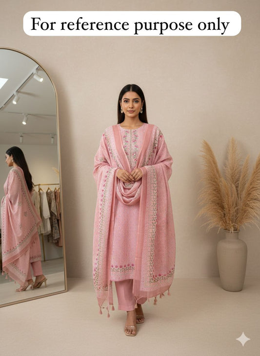 Fine linen printed unstitched ladies suit Rc18461 (c)