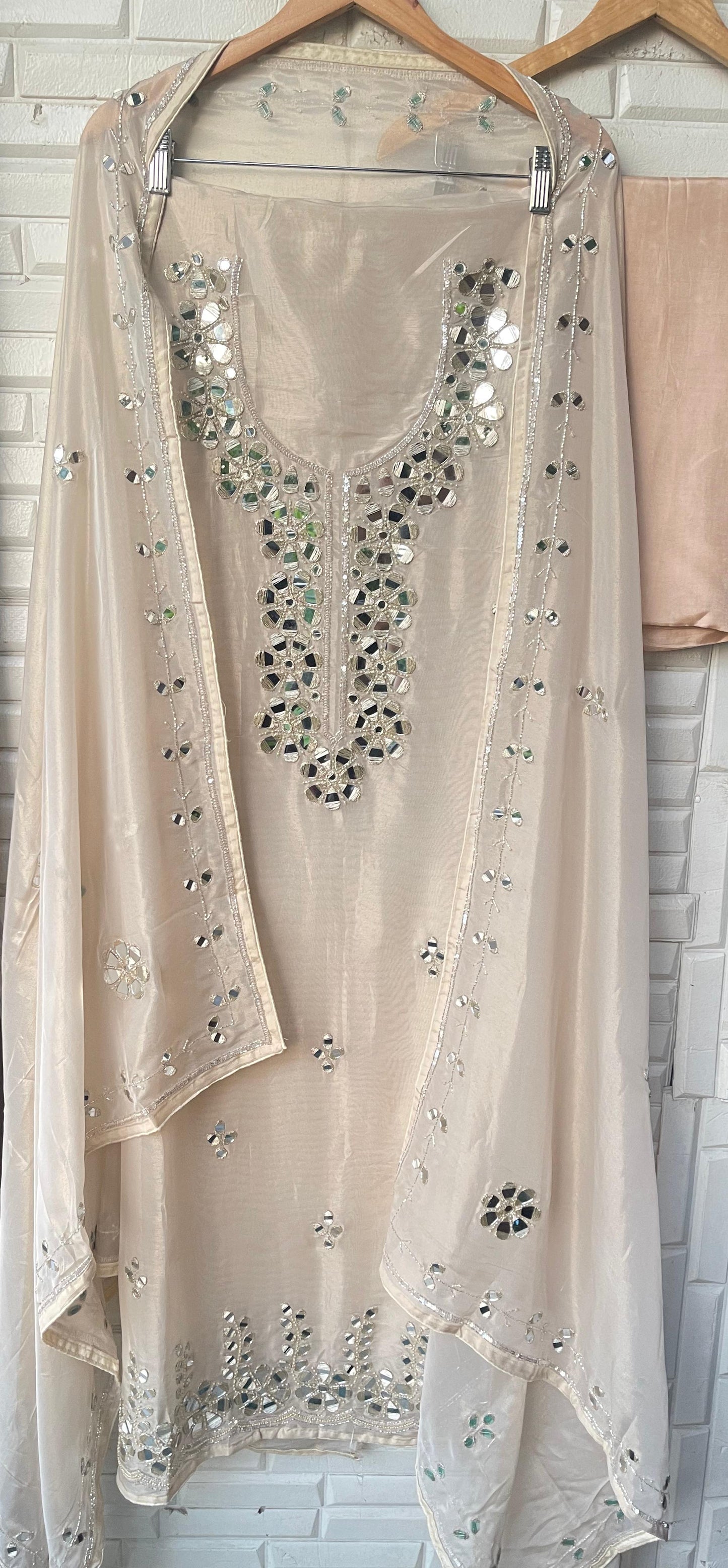 Shimmer silk unstitched ladies suit Rc17734