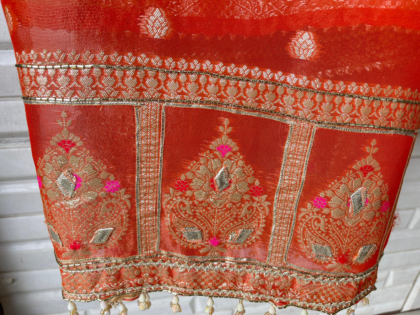 Banarasi shimmer silk unstitched ladies suit Rc17668 (c)
