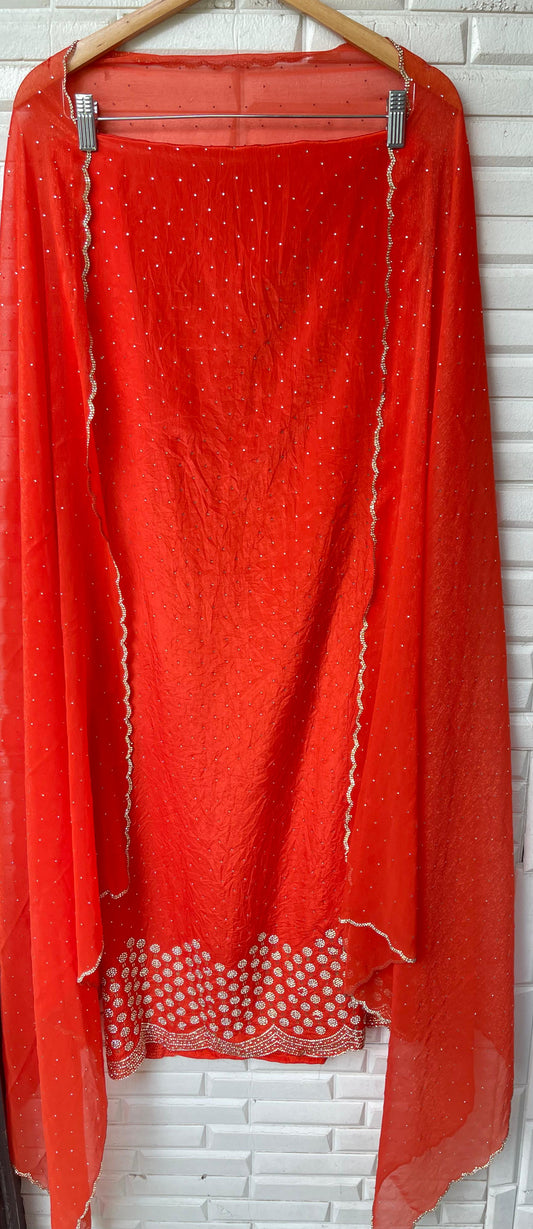 Tissue fabric unstitched ladies suit Rc17342