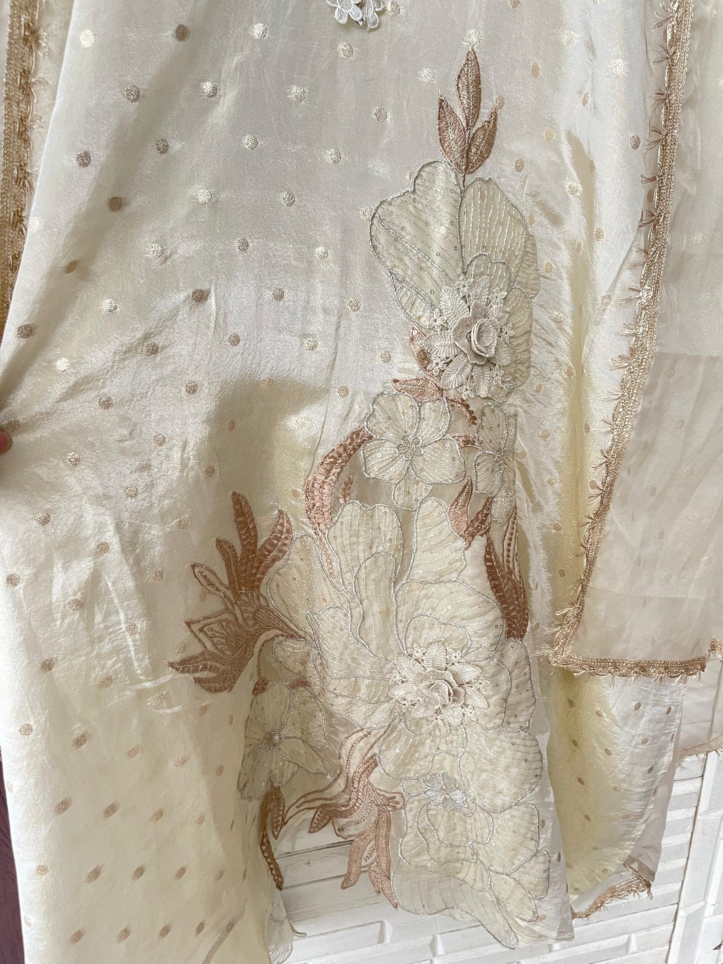 Banarasi Shimmer Silk Unstitched Ladies Suit Rc 17304