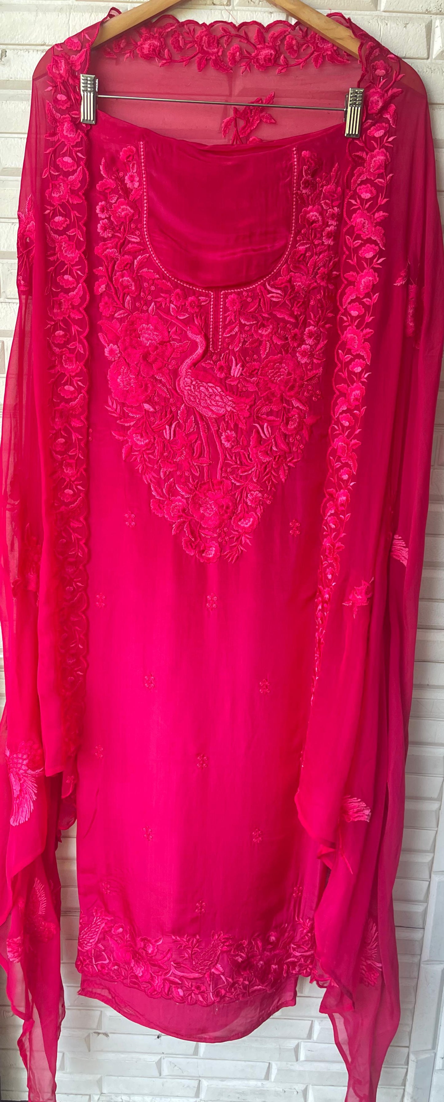 Crape silk unstitched ladies suit Rc17816 (a)