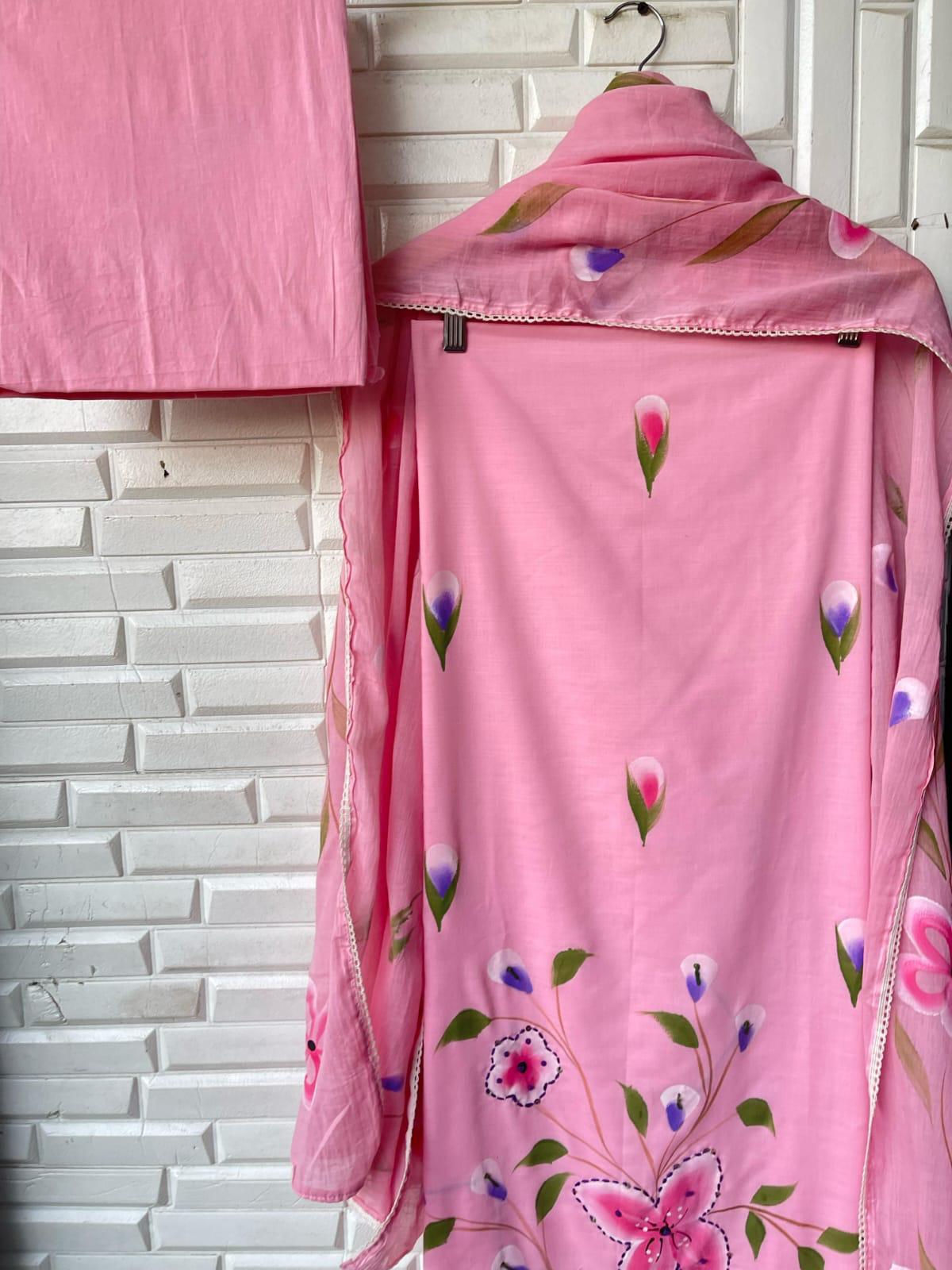 Cotton unstitched ladies suit Rc16673