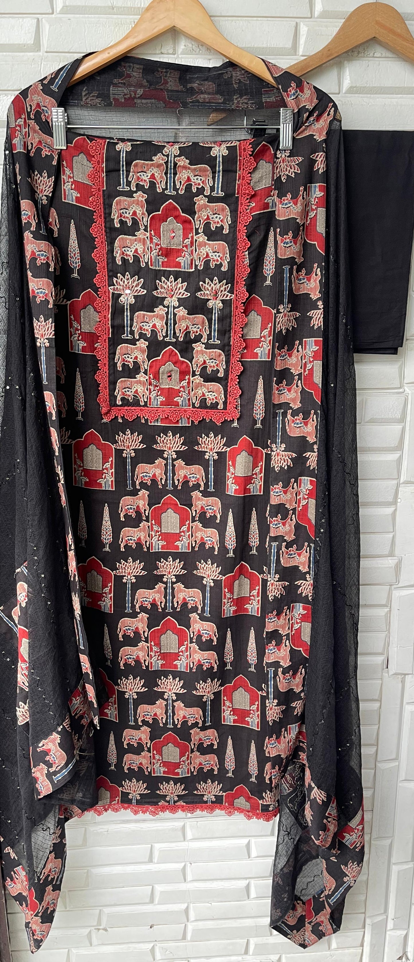 Linen cotton unstitched ladies suit Rc17549 (b)