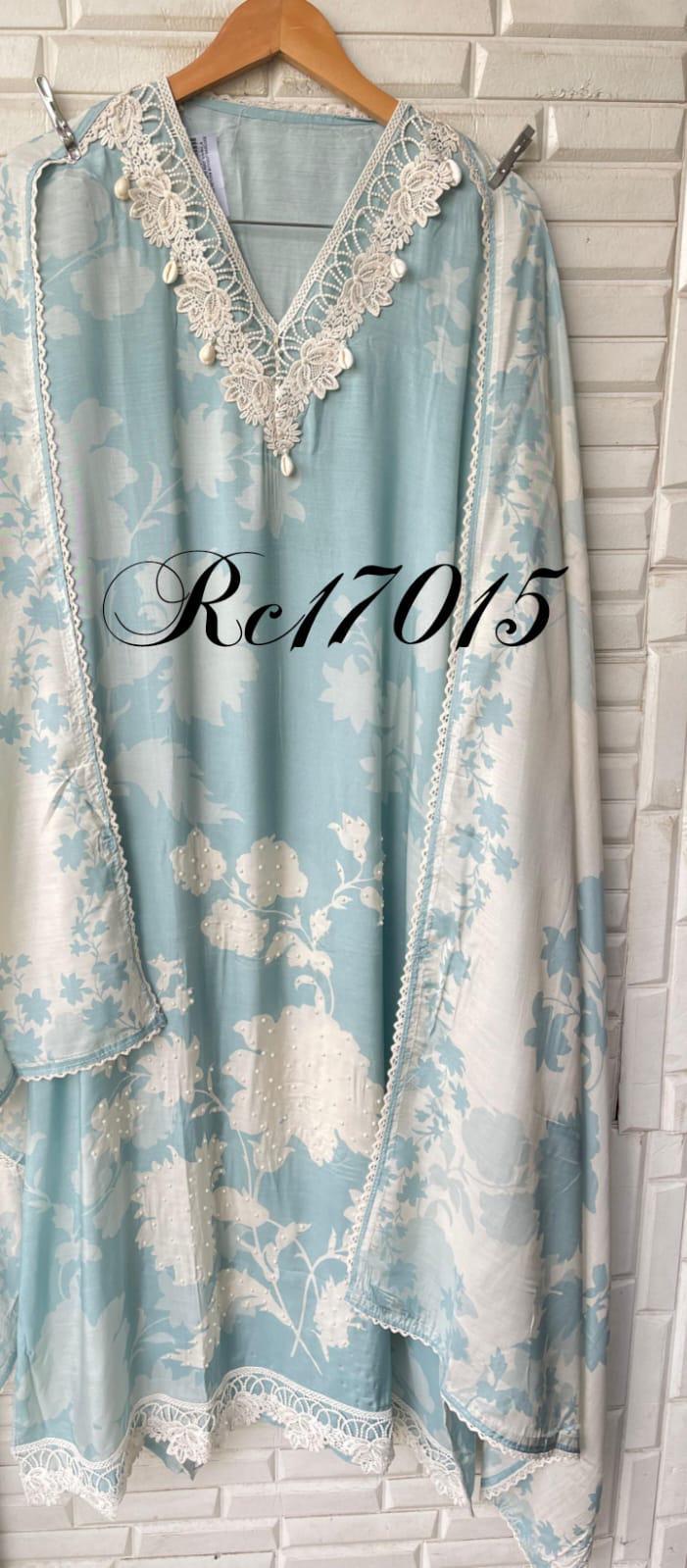 Muslin Printed Semi stitched Ladies Suit Rc17015(b)
