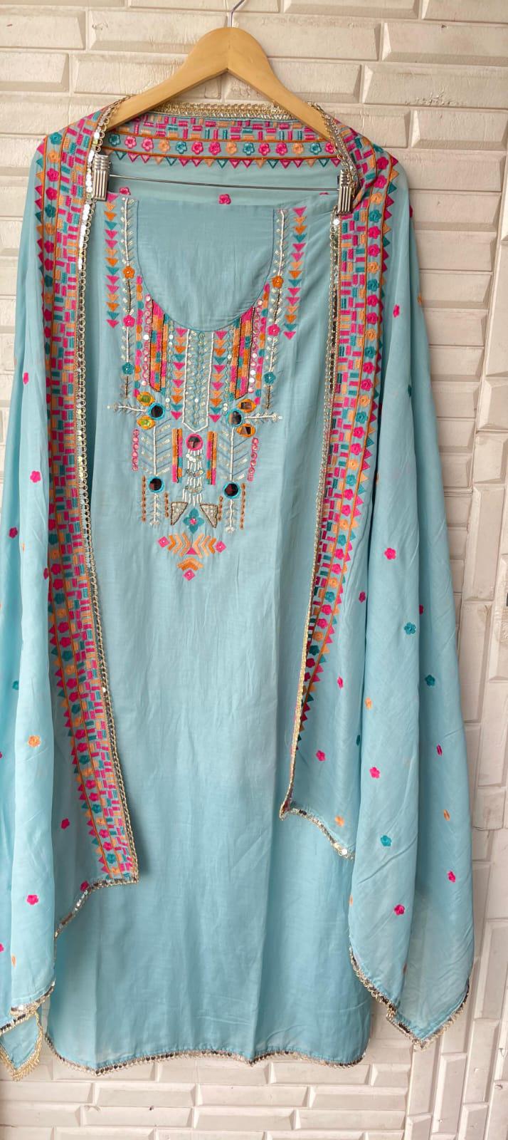 Mul chanderi unstitched ladies suit Rc17140 (c)