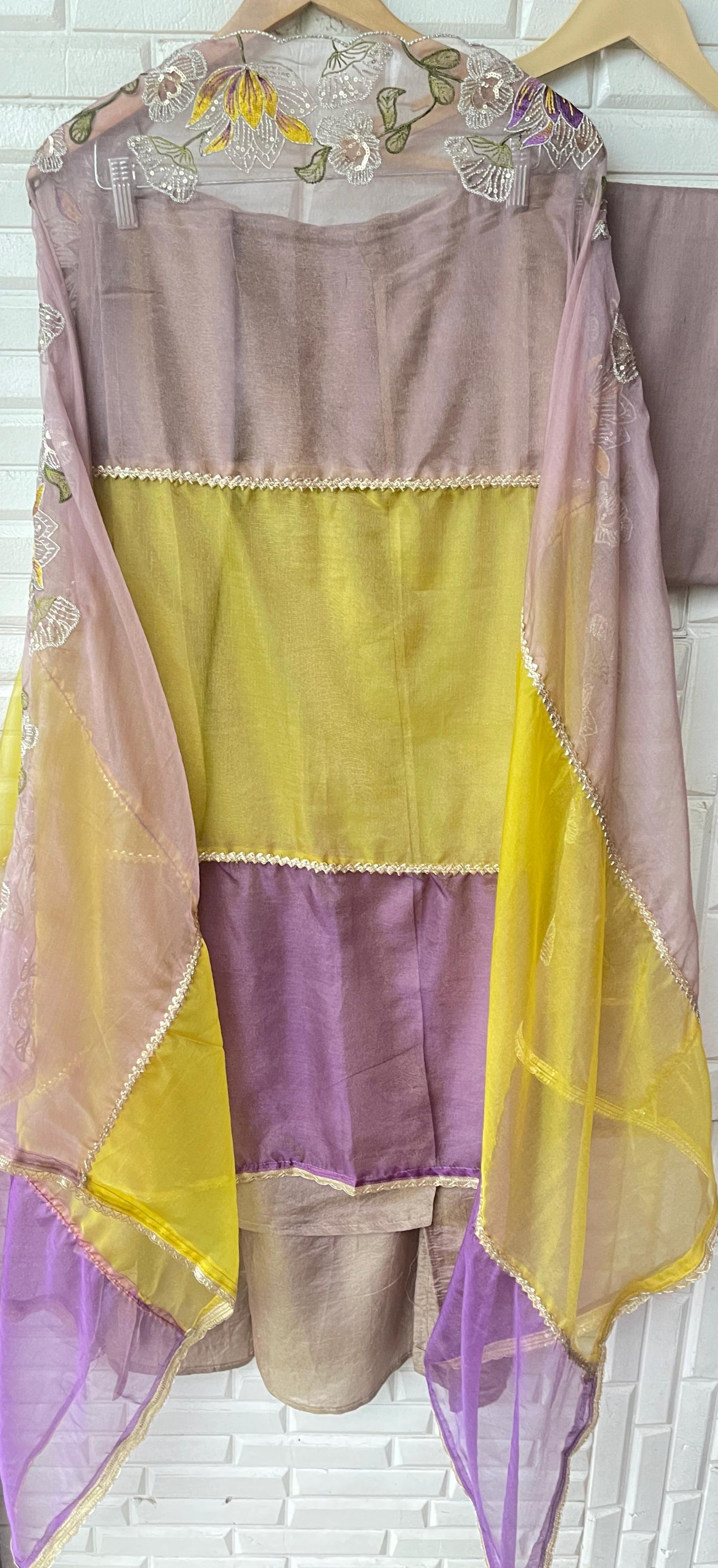 Shimmer silk unstitched ladies suit Rc17605