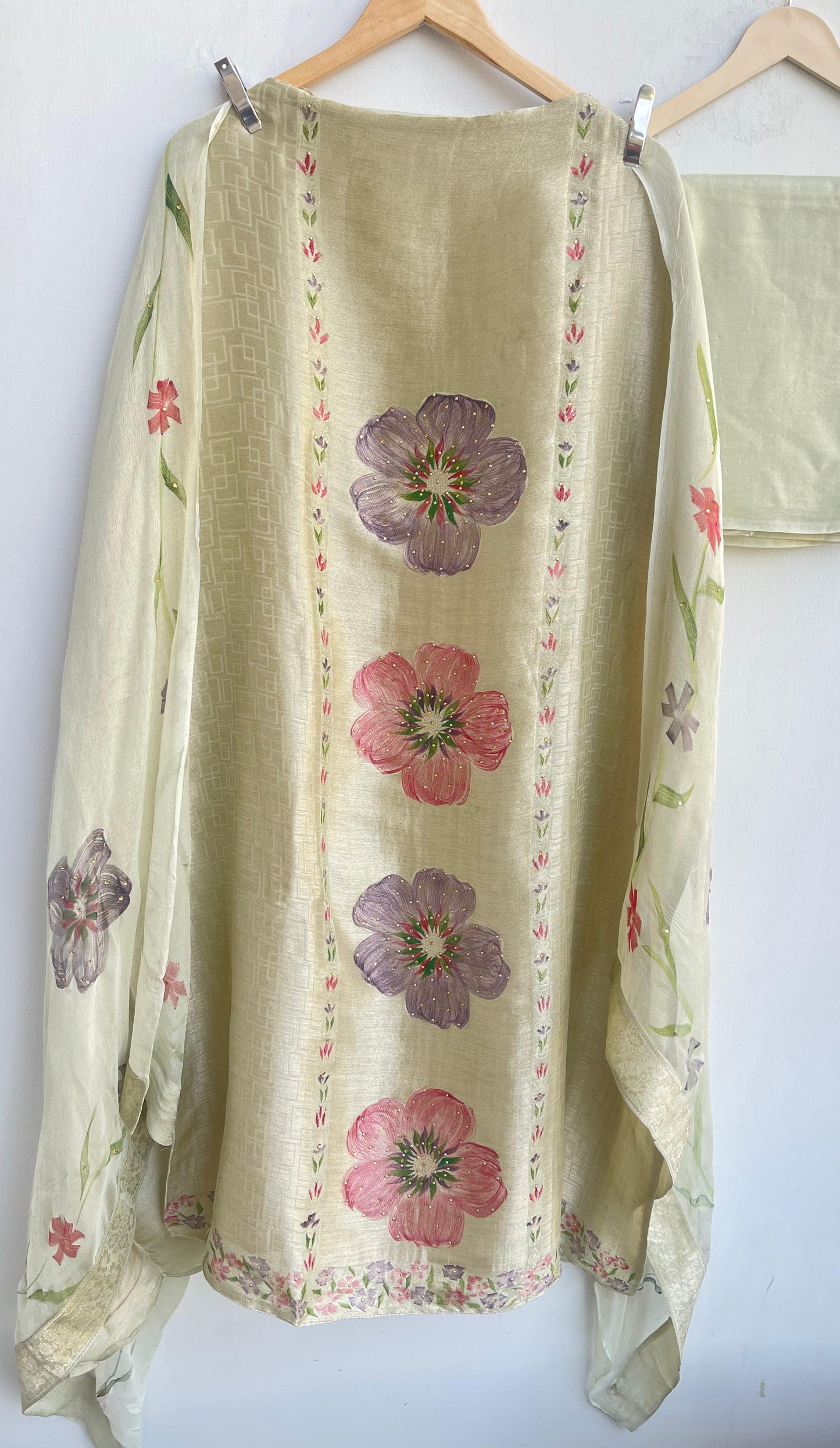 Self shimmer silk unstitched ladies suit Rc17881 (b)