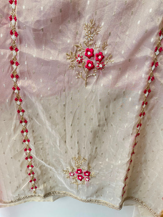 Shimmer organza unstitched ladies suit Rc19132