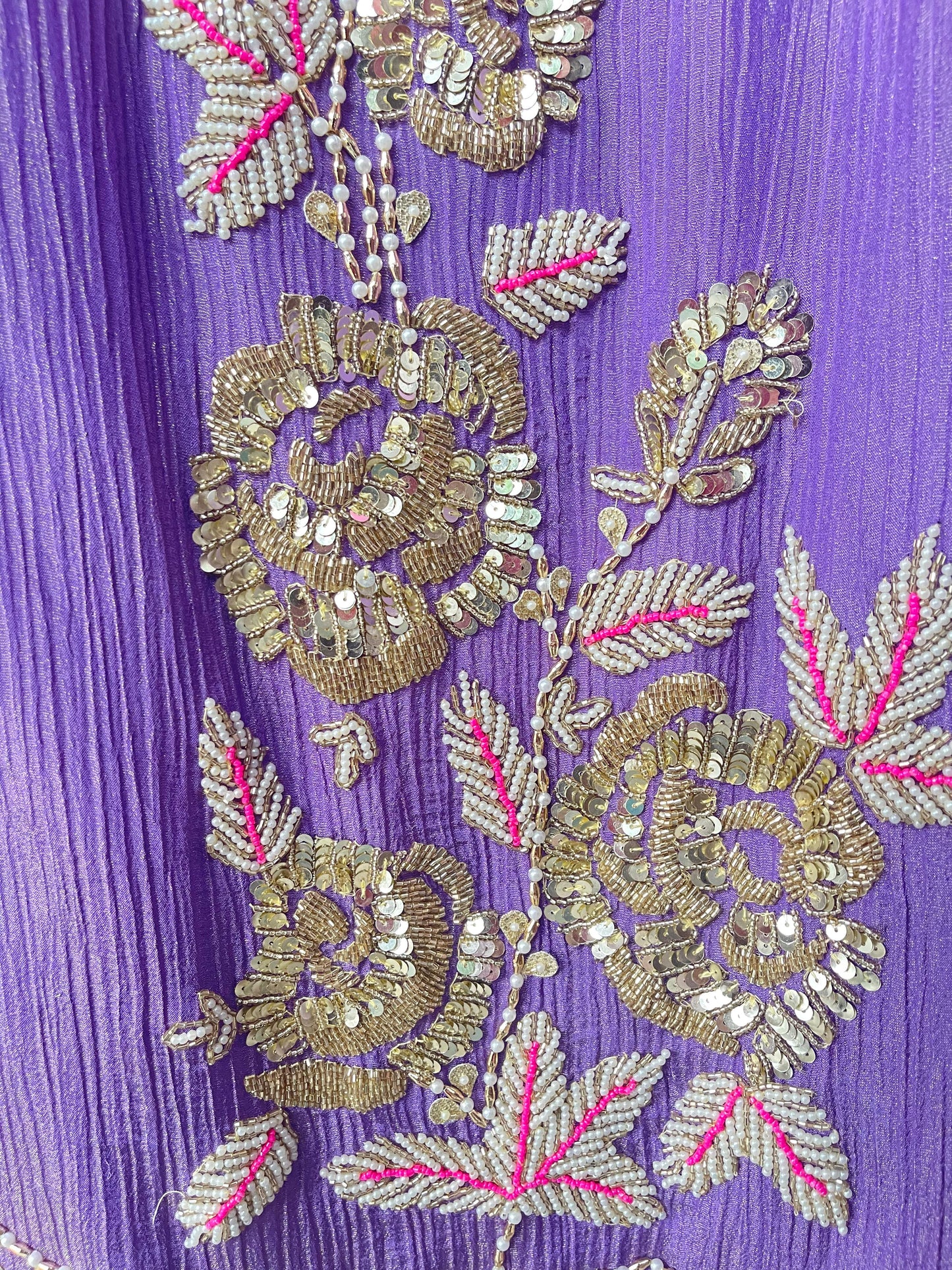 Crushed shimmer tissue unstitched ladies suit Rc17774 (b)