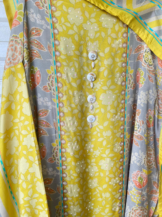 Muslin unstitched ladies suit Rc17080