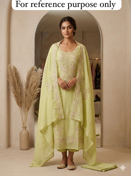 Pure mul chanderi unstitched ladies suit Rc18503 (b)