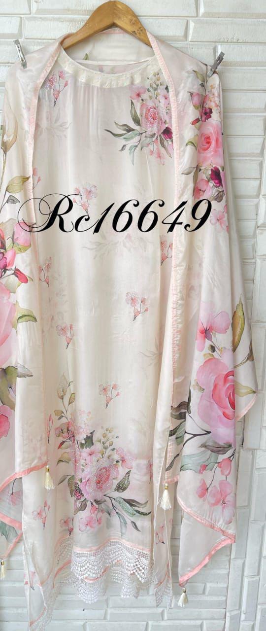 Muslin printed unstitched ladies suit Rc16649