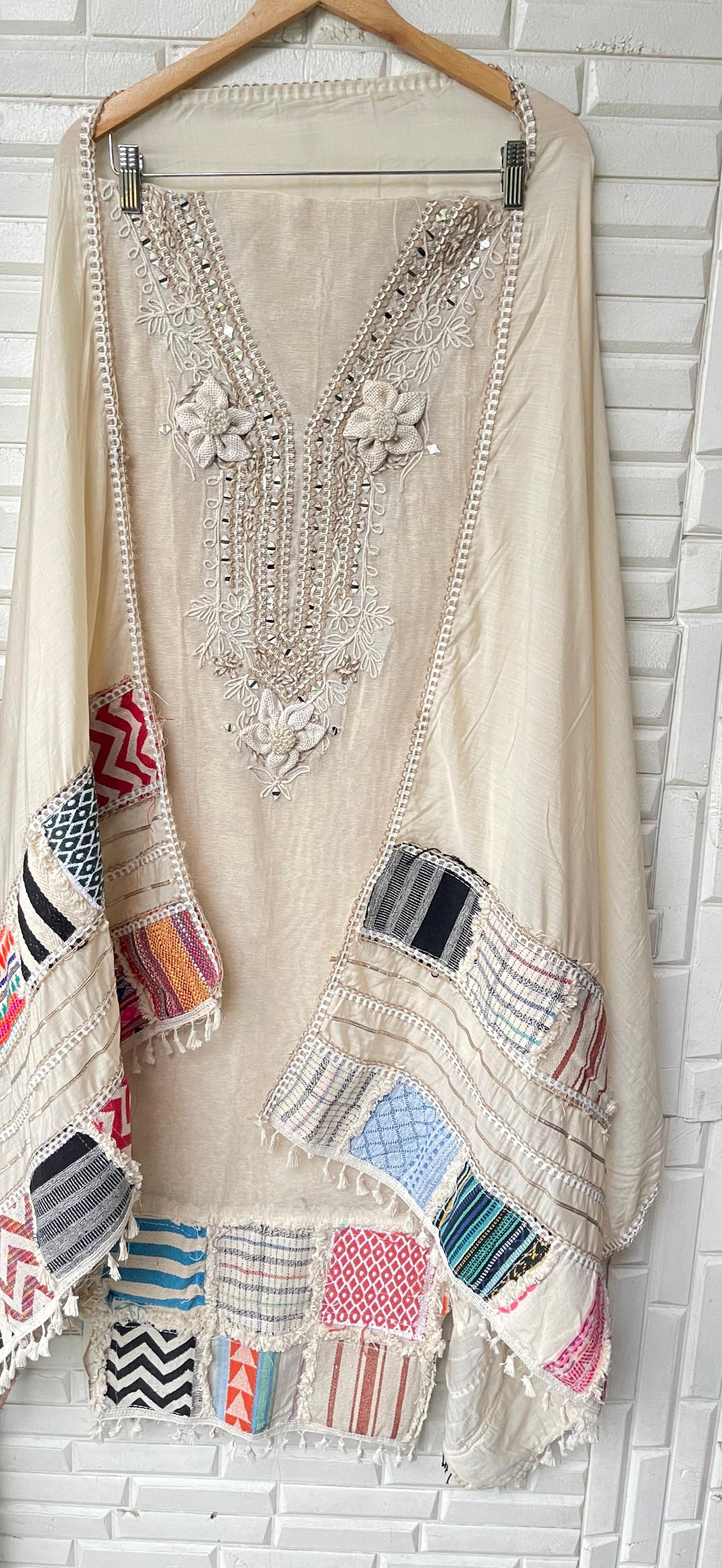 Jute linen unstitched ladies suit Rc17359