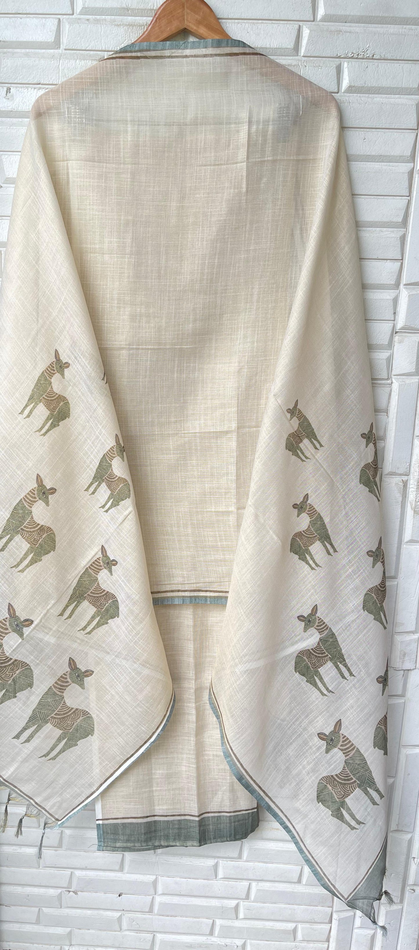 Shimmer linen unstitched ladies suit Rc17285