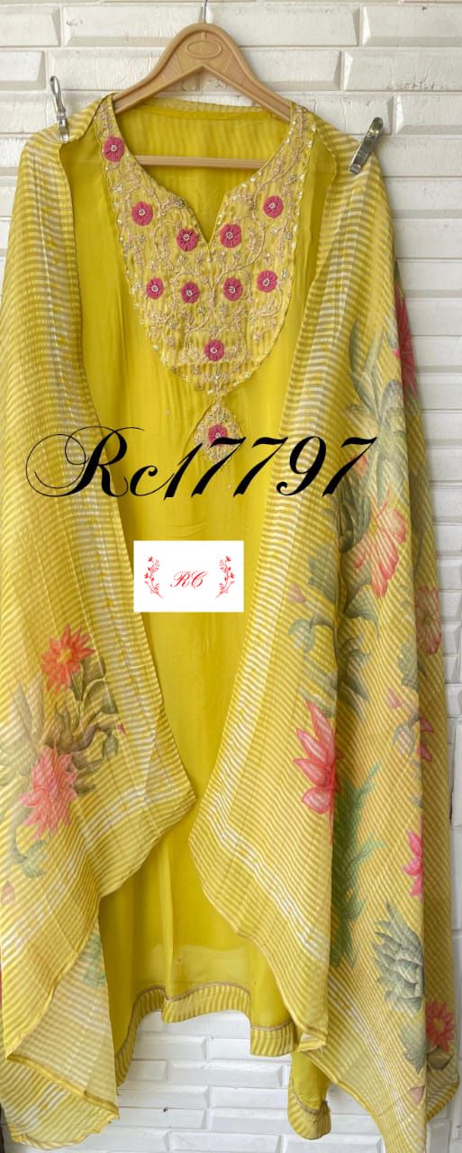 Organza unstitched ladies suit Rc17797