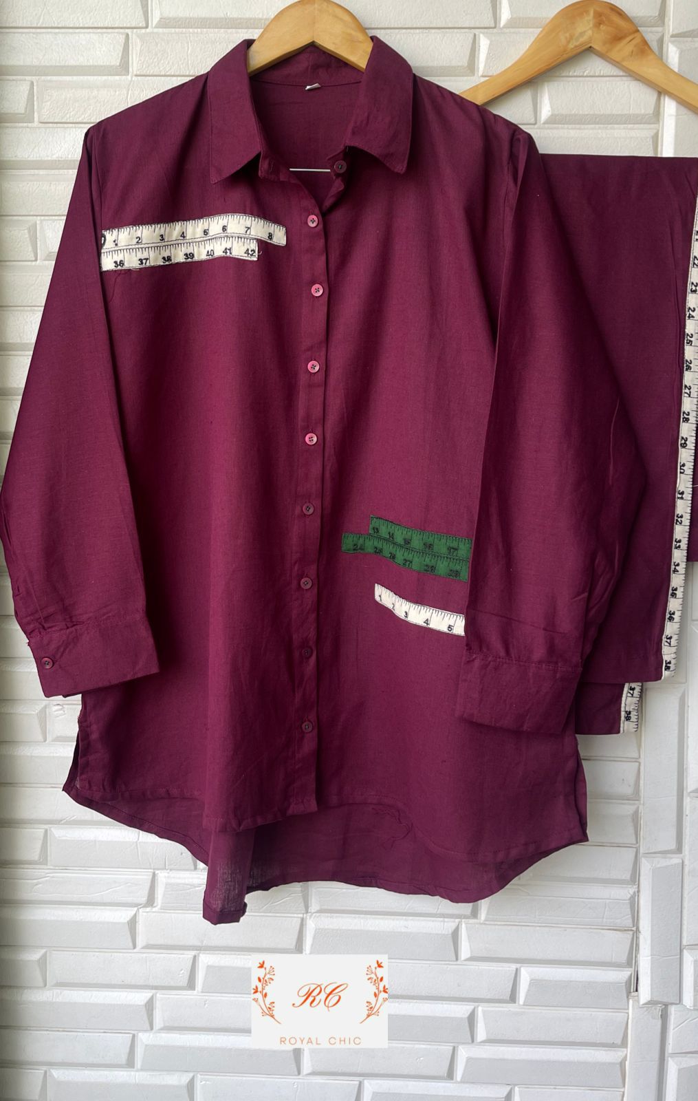 Linen Ready to Wear Co-ord Set Rc12138