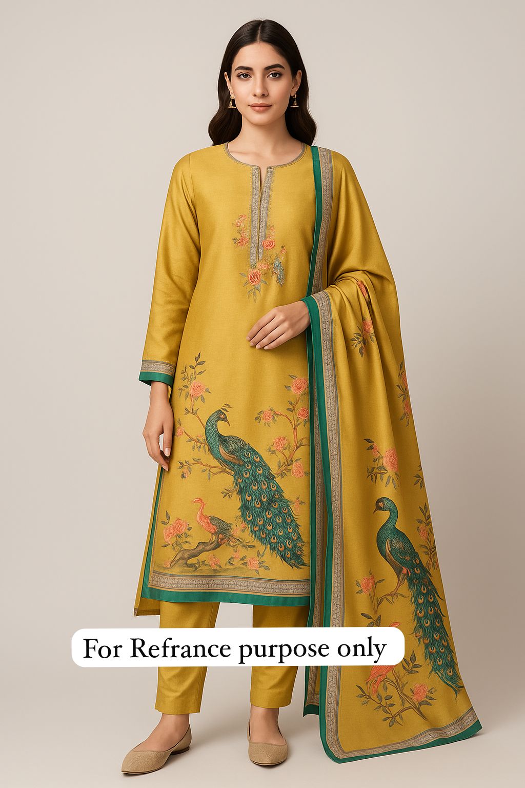 Tassar silk unstitched ladies suit Rc17699