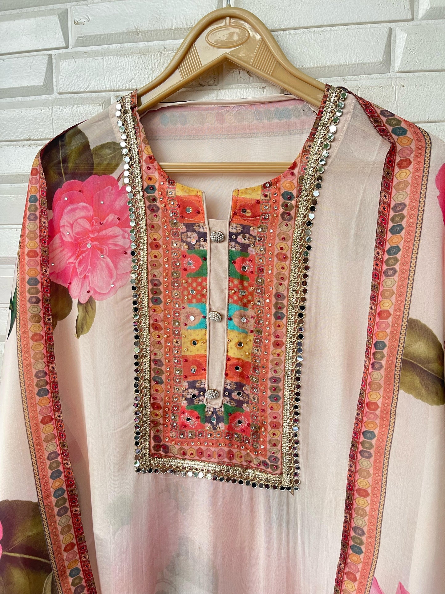 Organza semi stitched ladies suit Rc16414