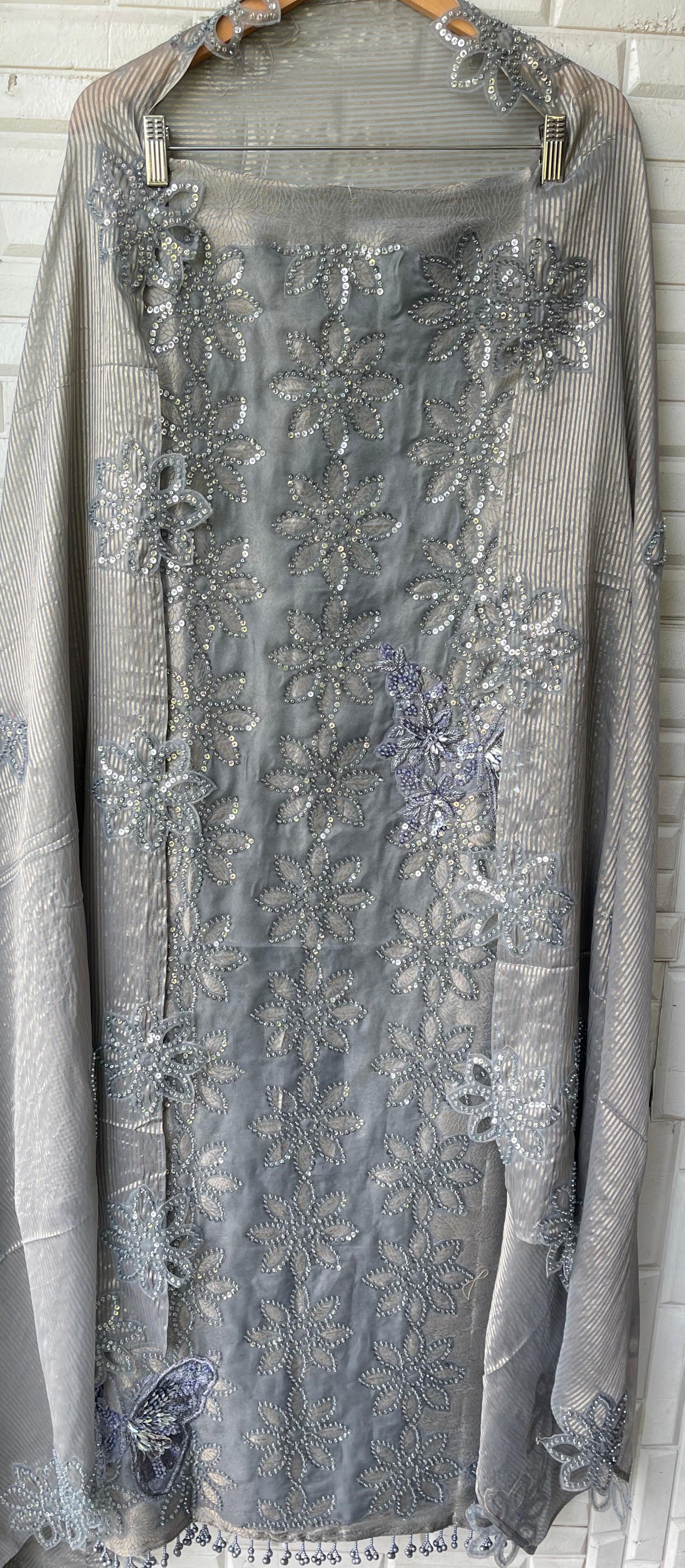 Brocade self banarasi shimmer silk unstitched ladies suit Rc17747 (a)