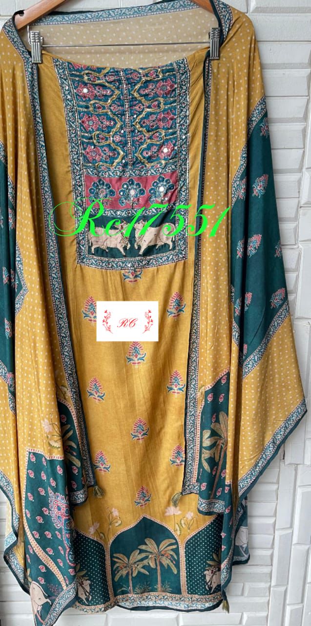 Muslin unstitched ladies suit Rc17551