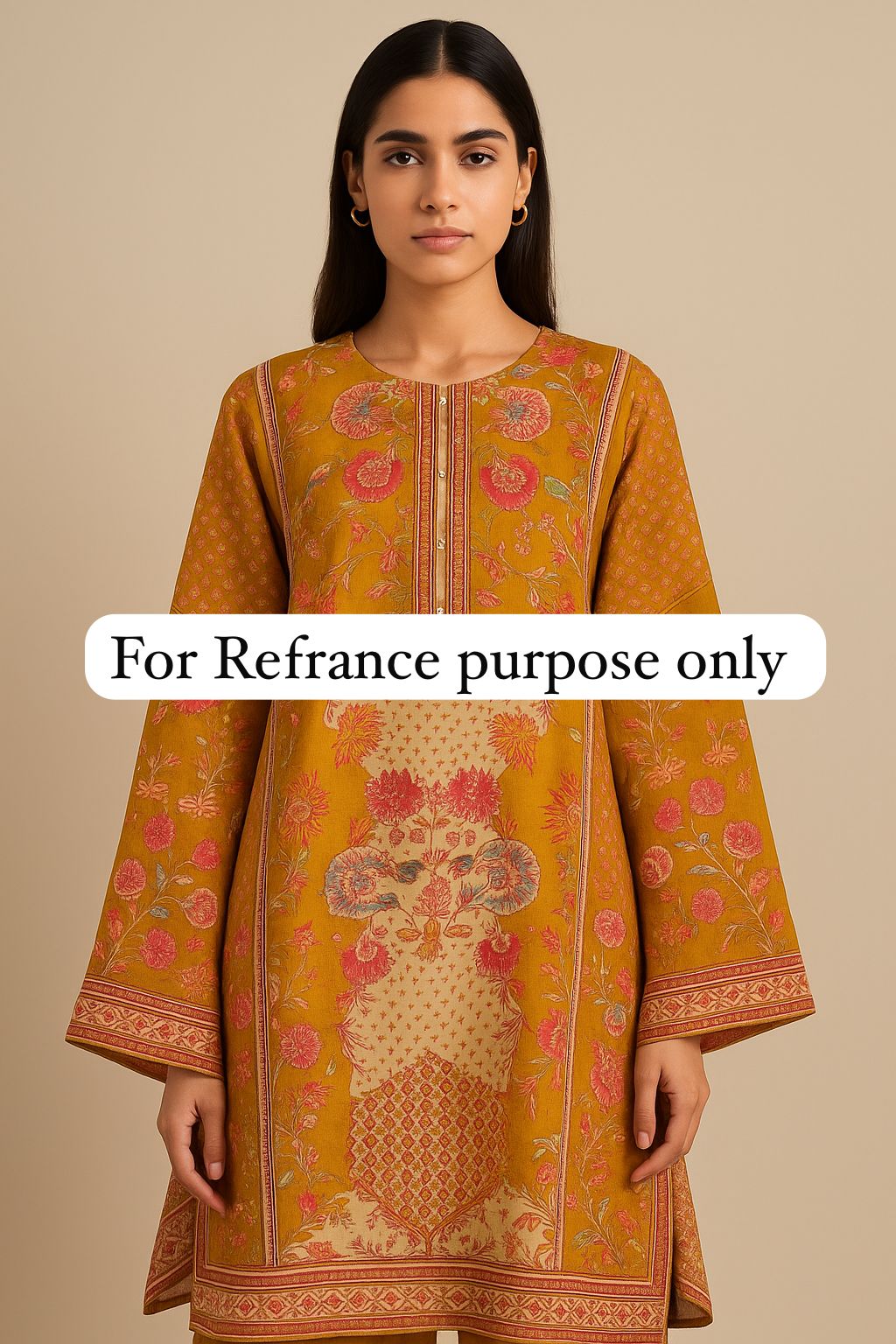 Crape satin unstitched ladies suit Rc17731